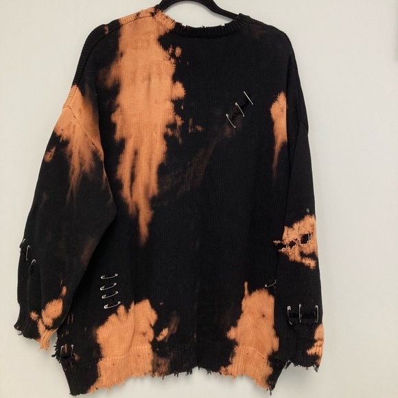 R13 DOPE distressed bleached pins sweatshirt. Size small. OVERSIZED. - Picture 12 of 12